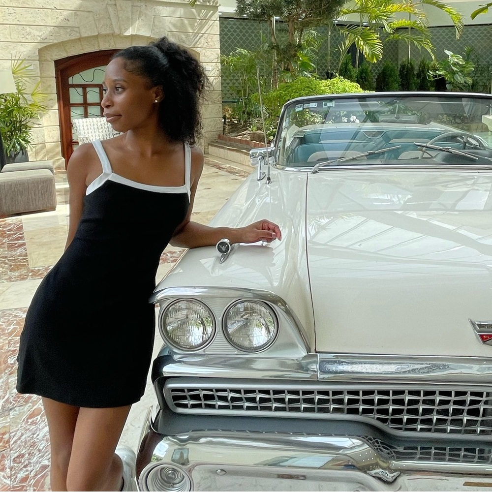 Black & White Mini Tank Dress